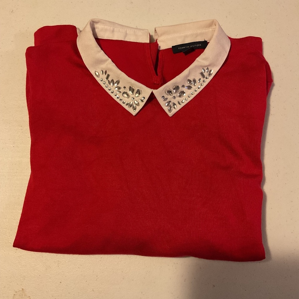 Red Holiday Sparkle top